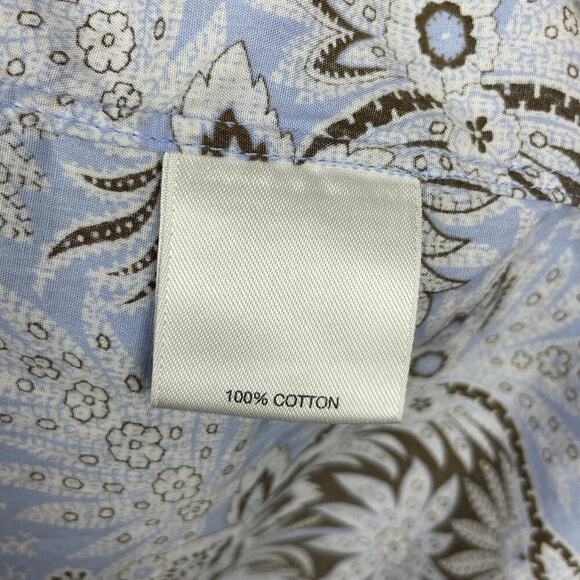 Cremieux Classics Men’s XXL Shirt – Light Blue Brown Paisley 100% Cotton - Picture 7 of 7